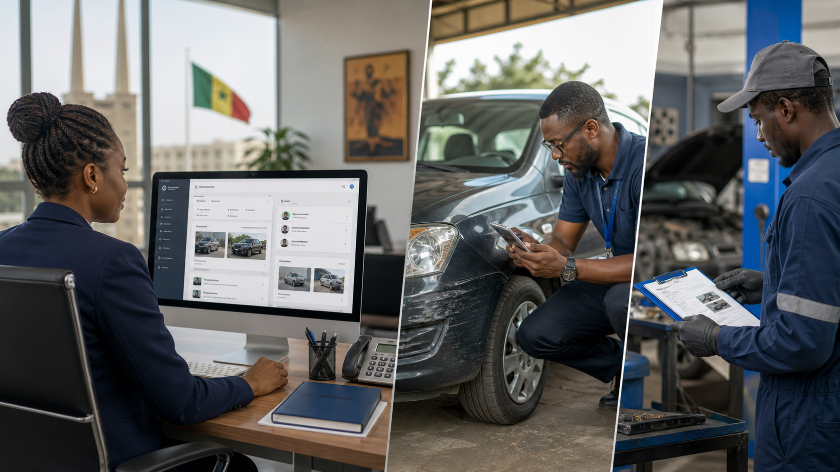 Gestion digitalisée des sinistres auto entre assureur, expert et garage
